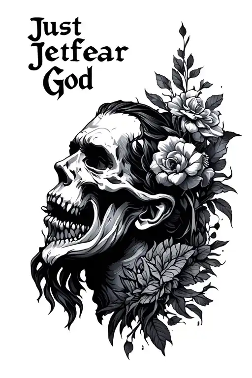 Just fear God tattoo design idea
