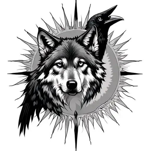 The Meaning Behind My TattooI want a wolf and crow tattoo combined with the ideology of "The one you feed" and the Sun  tattoo design idea
