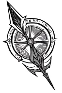 arrow and astrological sign tattoo design idea