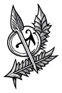 arrow and astrological sign tattoo design idea