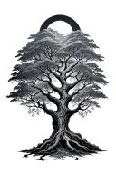 posion tree growing tattoo design idea