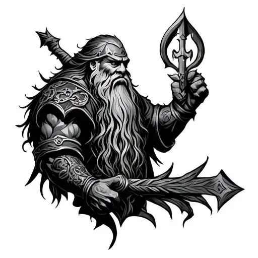 Dwarven tattoo design idea