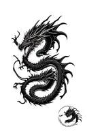 two dragons tattoo design idea