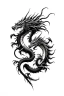 two dragons tattoo design idea