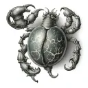 Cancer horoscope tattoo design idea