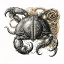 Cancer horoscope tattoo design idea