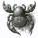 Cancer horoscope tattoo design idea