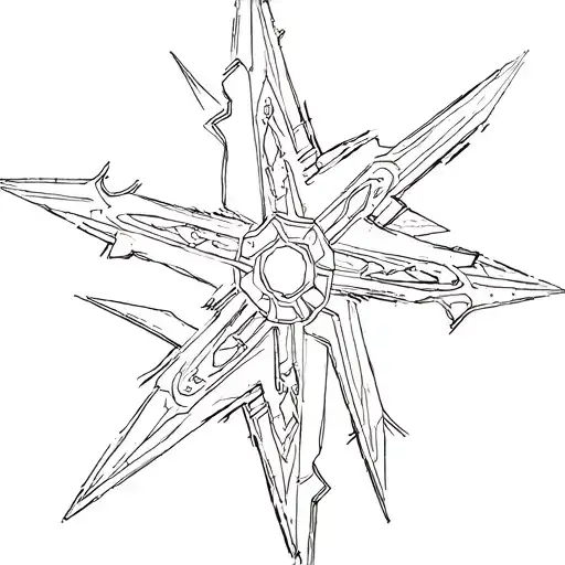 shurikens tattoo design idea