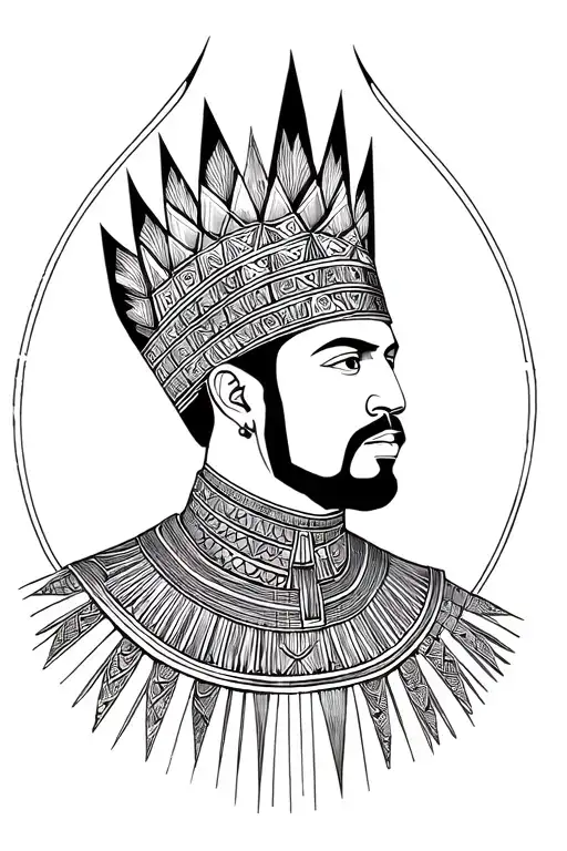 African King Baldwin IV tattoo design idea
