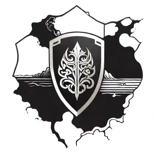 go out on your sheild tattoo design idea