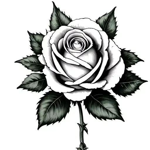 Rose with dates 5/29/1944-1/1/2025. Center of rose should have scrabble tile with diamond emblem tattoo design idea