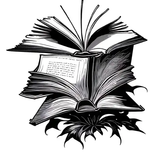 bookish tattoo inspired tattoo design idea