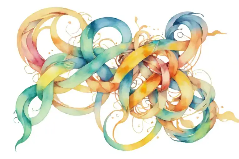 Witch knot design incorporating elements tattoo design idea