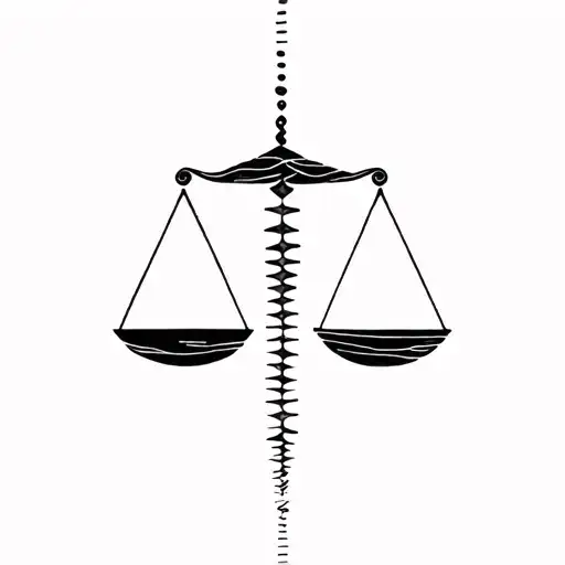 scale balanced tattoo design idea