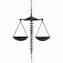 scale balanced tattoo design idea