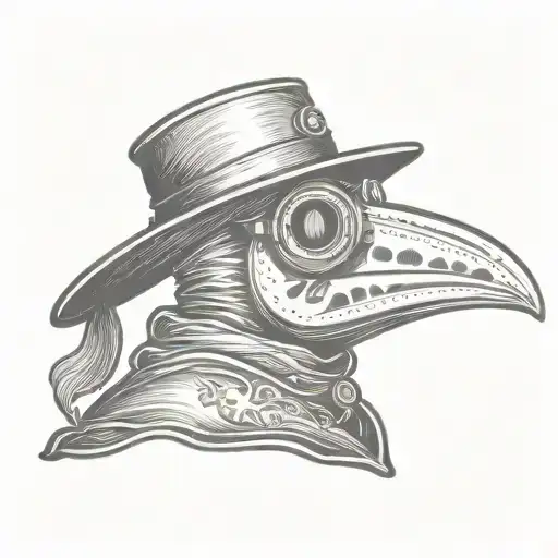 plague doctor mask tattoo design idea