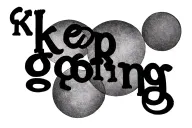 3 circles in a line slightly overlapping with the words "keep going" going through them tattoo design idea
