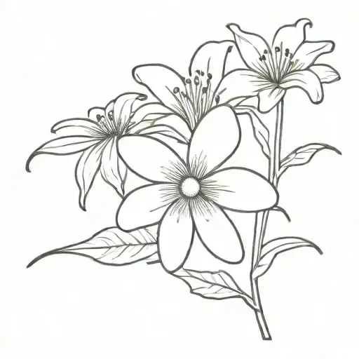 daisy flower and lilly flower and holly berry incorporated tattoo design idea