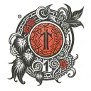 terminal kali linux user root, in binary code i love you and number 17 tattoo design idea
