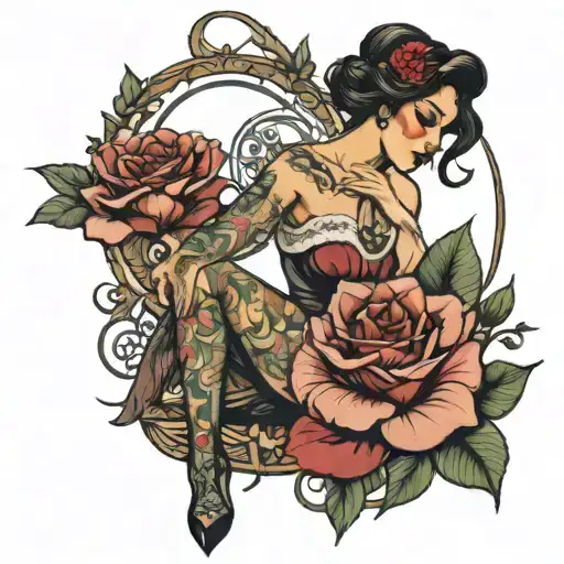 Femdom tattoo design idea
