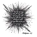 Philippians 4:13 written tattoo design idea