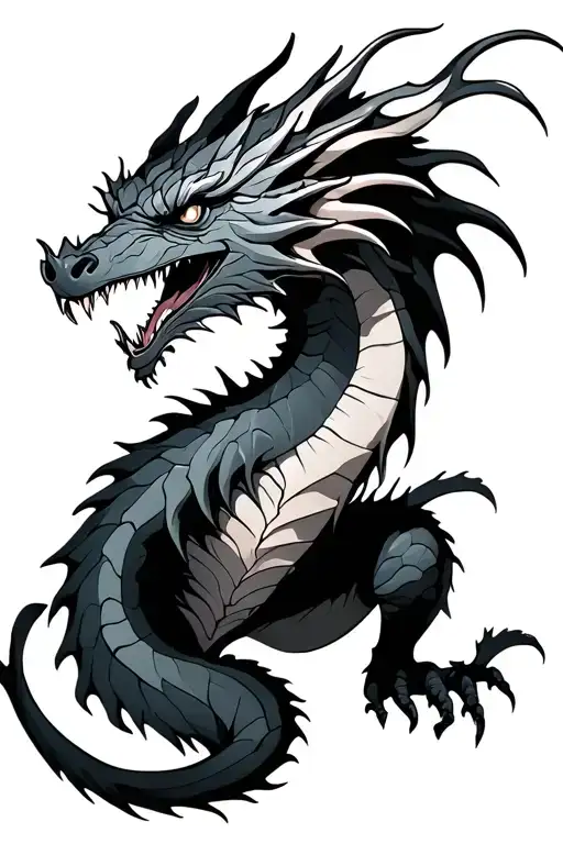 Electric Dragon tattoo design idea