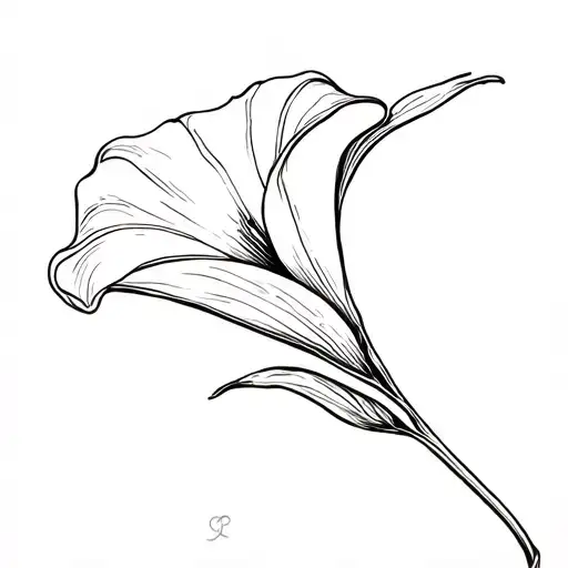 calla lily with the name rosa tattoo design idea