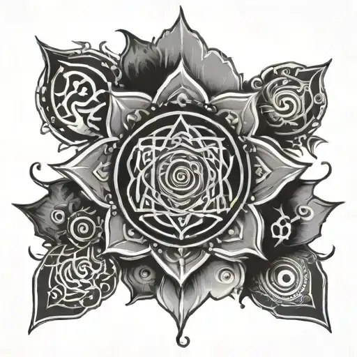 7 chakra symbol with band tattoo tattoo design idea