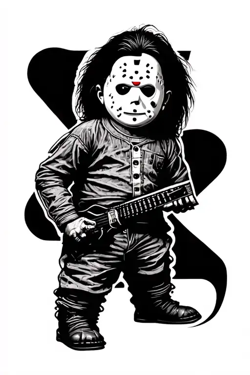 chucky, Michael Myers, Jason Voorhees tattoo design idea