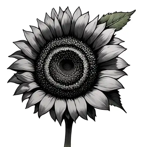 Sunflower, schizophrenia tattoo design idea