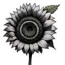 Sunflower, schizophrenia tattoo design idea