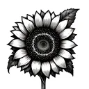 Sunflower, schizophrenia tattoo design idea