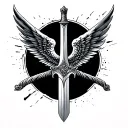 st Michael sword tattoo design idea