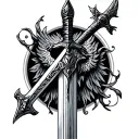 st Michael sword tattoo design idea