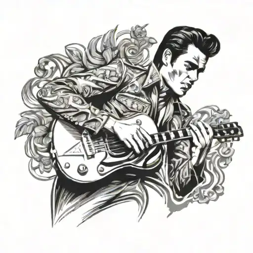 elvis Presley tattoo design idea