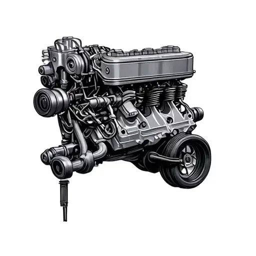 V8 Engine tattoo design idea