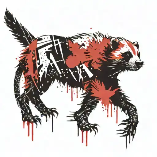 honey badger tattoo design idea