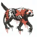 honey badger tattoo design idea