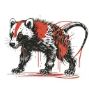 honey badger tattoo design idea