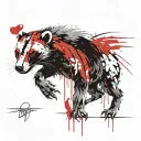 honey badger tattoo design idea