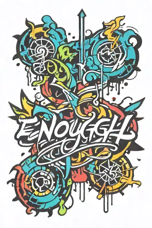 #enough tattoo design idea