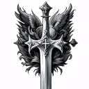 Catholic Sword tattoo design idea