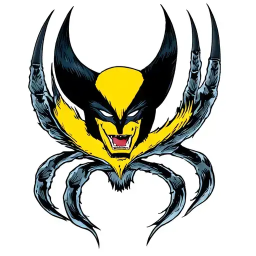 Wolverine animal clawmarks underneath tattoo design idea
