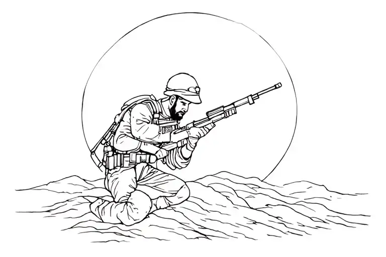 Hi, I was trying my whole life, because of the difficult conditions in Iran, I sacrificed my work to make money, the service of the soldier tattoo design idea