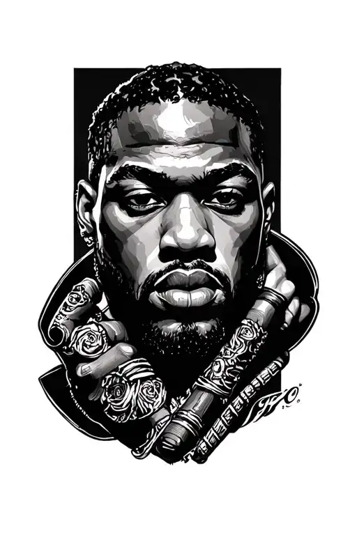Get Rich Or Die Tryin tattoo design idea
