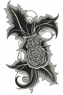 Lines shape outline tattoo design idea