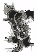 Lines shape outline tattoo design idea