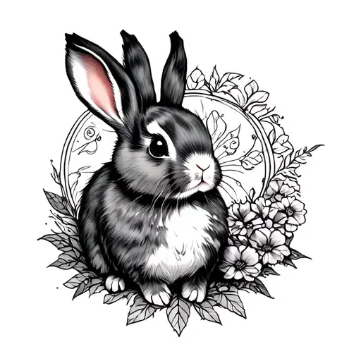 bunny womb tattoo tattoo design idea