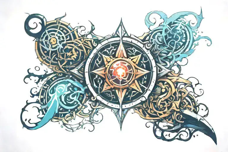 magic the gathering   tattoo design idea