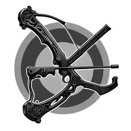 crossbow tattoo design idea